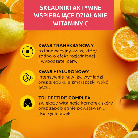 Eveline Witamina C 3x Action Rozjaśniająco-Chłodzące Serum pod Oczy w Roll-Onie na Dzień i na Noc 15ml